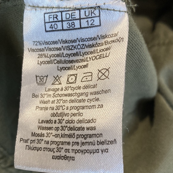 Khaki Green Military Style Overall Shirt Jacket Size 8 10 - Picture 3 of 5